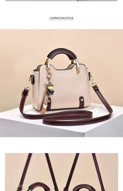 New with Printed Letters Women Square Handbag Messenger Bags with Pendant Office Ladies Bags Female Crossbody Shoulder Bags