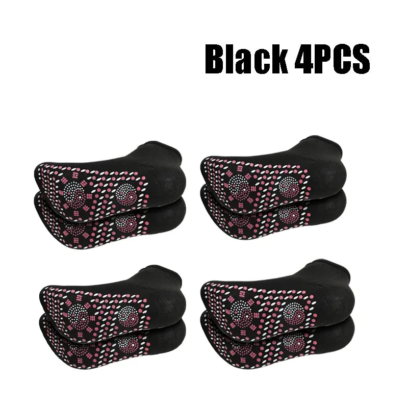 1/5pairs Tourmaline Heating Socks Winter Warm Thermal Health Care Socks Slimming Health Short Sock Magnetic Therapy Sock