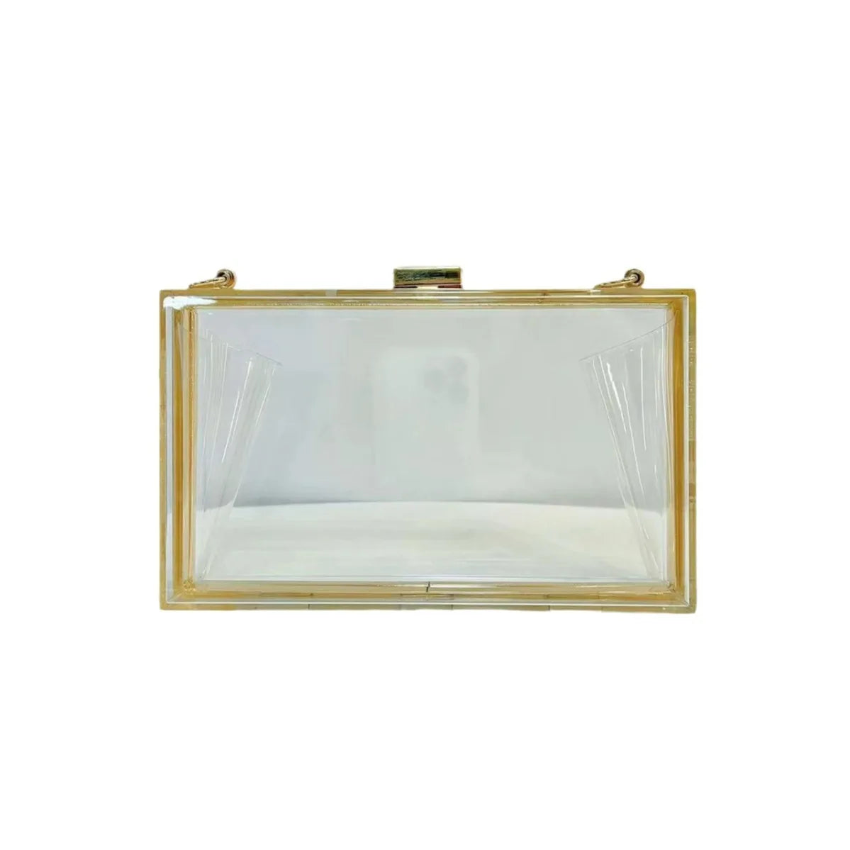 2025 New Clear Acrylic Small Flap Shaped Bags Women Trendy Chain Shoulder Crossbody Bags Women's Niche Design Novelty Purse
