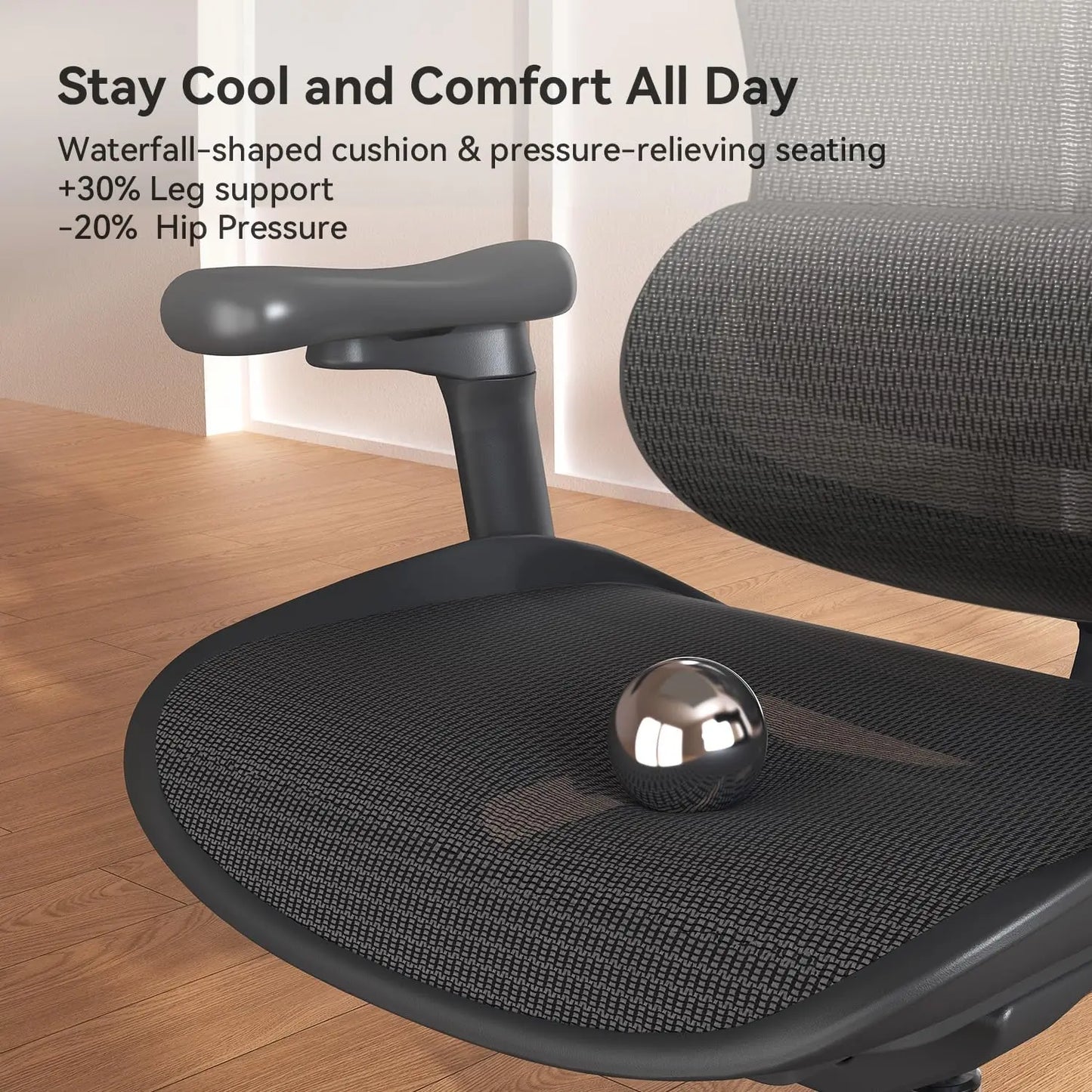 Doro C300 Ergonomic Office Chair with Ultra Soft 3D Armrests, Dynamic Lumbar Support for Home Office Chair,, Customized