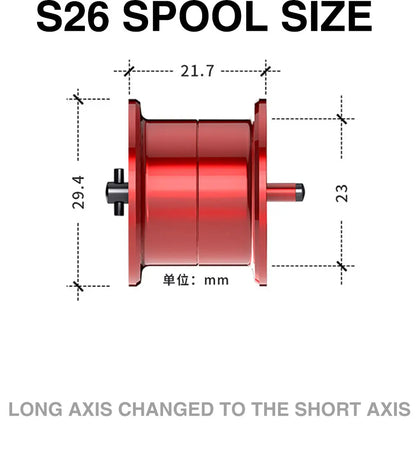 KKR S26 New DIY Ultralight Spool For 2022 ALDEBARAN BFS Baitcasting Reel Bait Finesse Lightweight Shallow Spare Coil