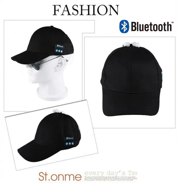 Outdoor Sports Baseball Cap with Visor Wireless Bluetooth Hands-free Music Headphone Hat