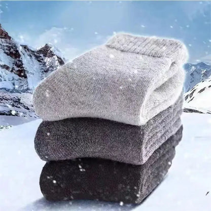 4Pairs/Lot Men's Winter Super Thick Thermal Socks Wool Men Women Solid High Quality Merino Wool Socks Cold Snow Warm Wool Socks