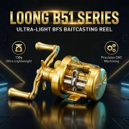 Takizawa Longze B51mc BFS Baitcasting Reel Ultralight Magnetic Drum Reel Full Metal Cnc Micro Object Baitcaster Fishing Reel Gea