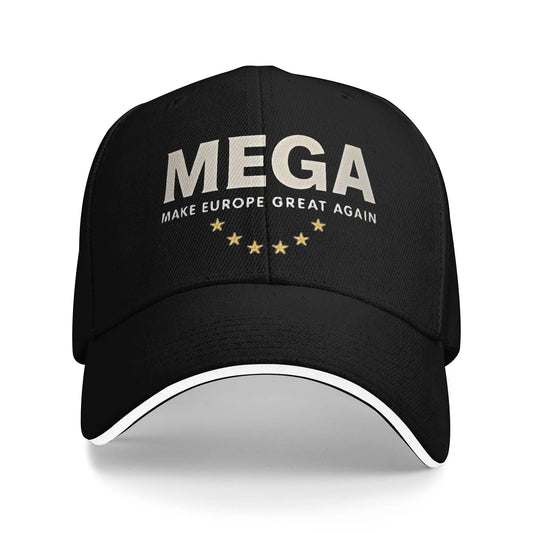 MEGA Make Europe Great Again  Baseball Cap Classic Unisex Men Trucker Hat Dropshipping Custom Logo Hiking Fishing Baseball Caps