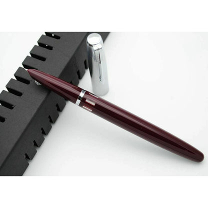 1Pc Deep Brown 138mm Wing Sung 601 Steel Cap Vacumatic Fountain Pen F Nib 0.5mm Ink Pen