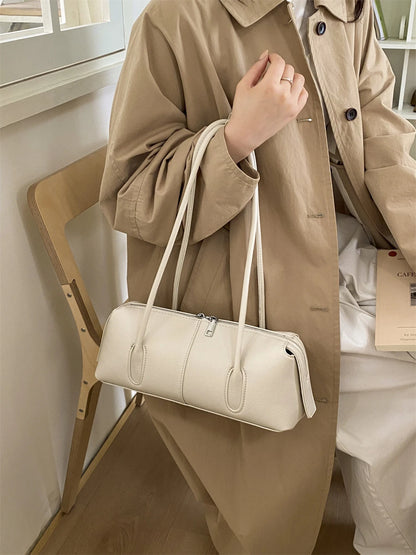 MOODS Retro Underarm Shoulder Bags For Women PU Leather Pure Color Commute Satchel Bag 2025 Winter New Luxury Designer Handbags