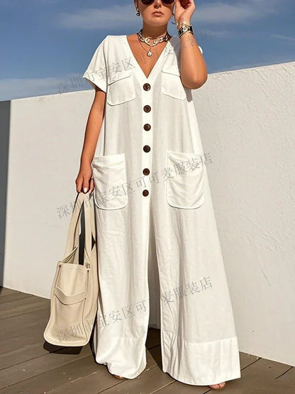 Beach Jumpsuit Women Rompers Lace Long Overalls Trench Spring Summer Bodycon Y2k Party Cluwear Elegant Outfits Work Jumpsuits