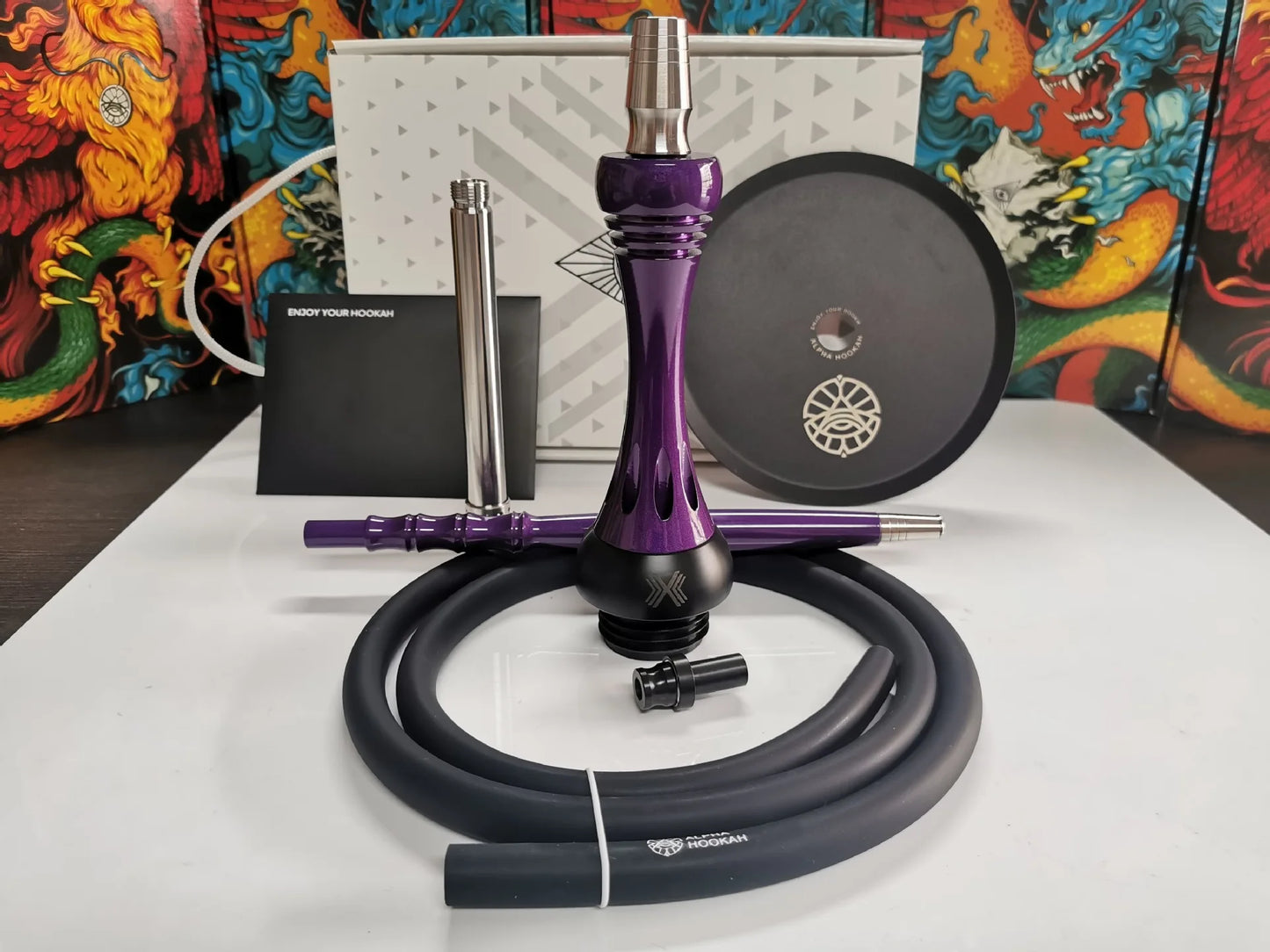 Shisha Hookah Alpha X Kappa Set with Glass Bottle Arabian Shisha Hookah Set
