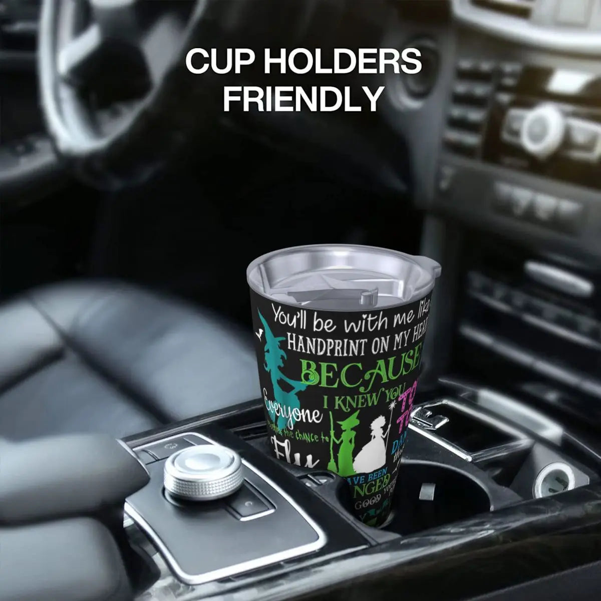 Halloween Wicked Musical Stainless Steel Tumbler Vacuum Insulated Mugs Thermal Cold Bottle Straw With Lid 20oz