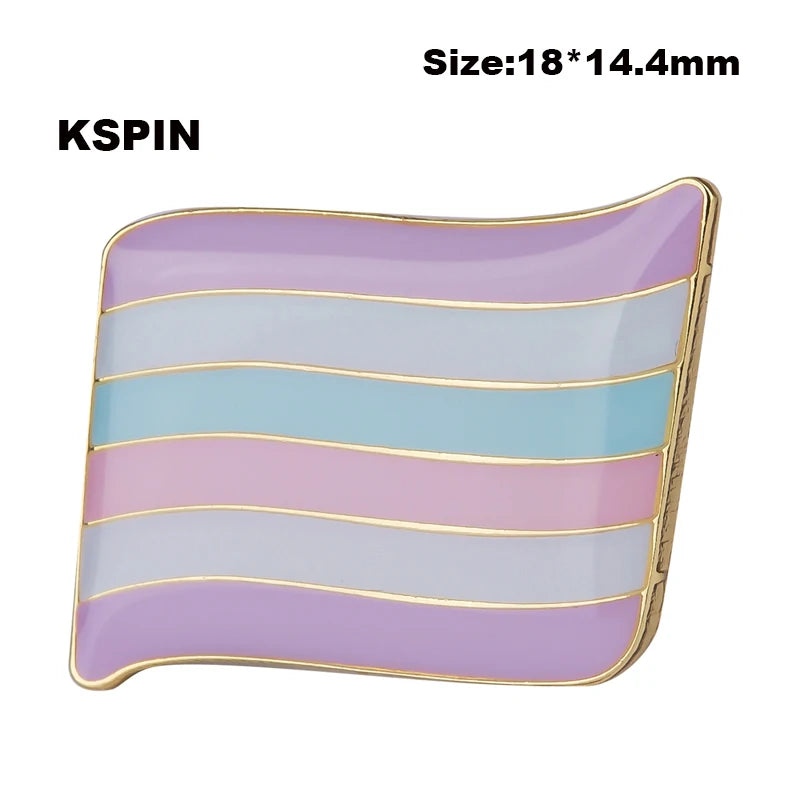10pcs a lot Philadelphia Pride Badges LGBT Pin Metal Rainbow Badge Pins Gay Pride Lapel Pinback