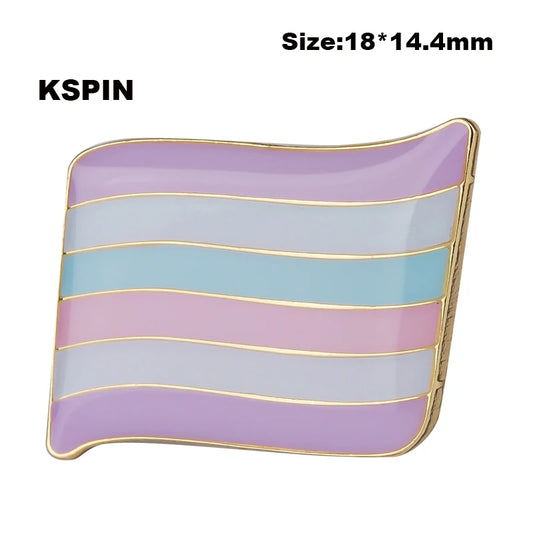 10pcs a lot Philadelphia Pride Badges LGBT Pin Metal Rainbow Badge Pins Gay Pride Lapel Pinback