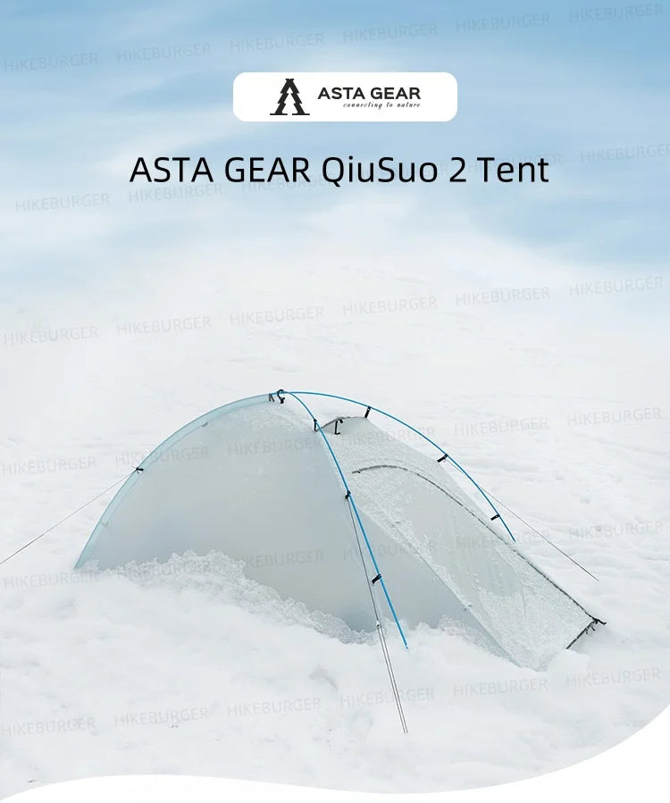 ASTA GEAR Qiusuo 2P Ultralight Tent Outdoor Camping Self-standing Tent 10D Nylon Waterproof Windproof Hiking Mountaineering