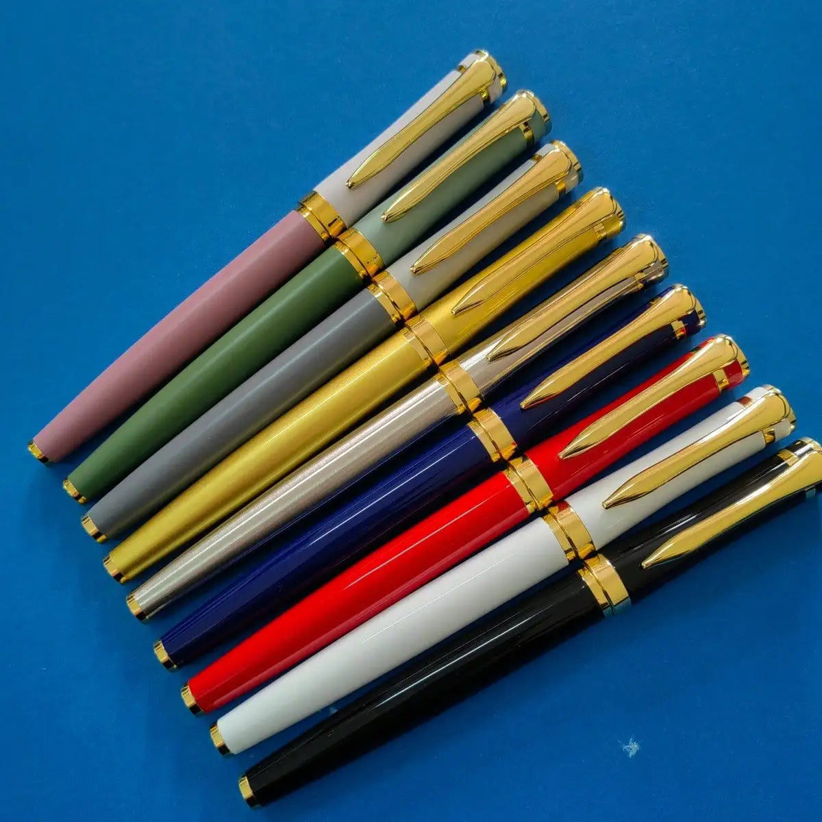 51-Piece Set (1 Pen + 50 Ink Cartridges), 0.5mm Tip, Iridium Nib, Stainless Steel Pen Body, Suitable for Calligraphy, Elegant and High-End, Luxurious and Noble, Suitable for 2.6mm Diameter, Student Stationery, Gifts, Valentin
