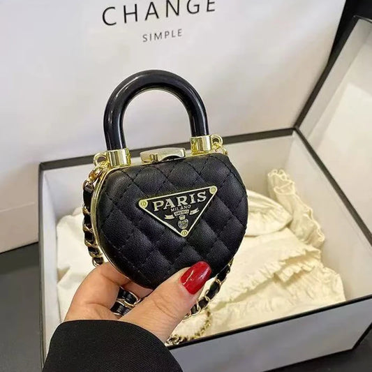 Fashion diamond mini texture retro design small daily shopping date decoration casual personalized handbag shoulder bag