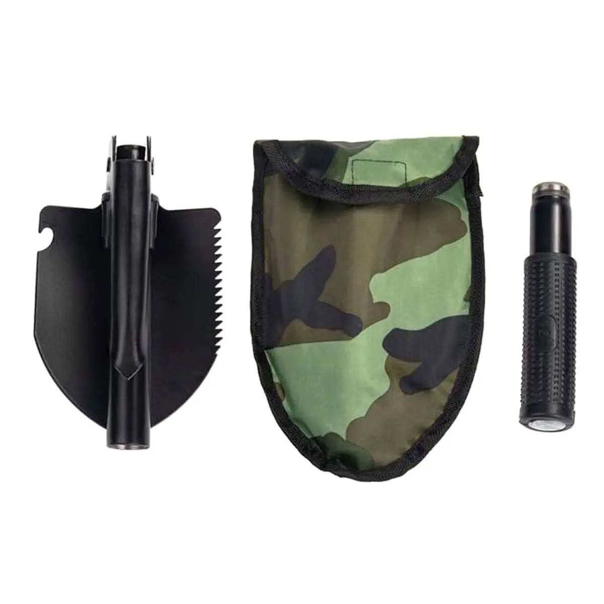 Reliable- Gardening Folding Shovel Camping Shovel Survival Gear Entrenching Tool with Carrying Pouch Metal Handle