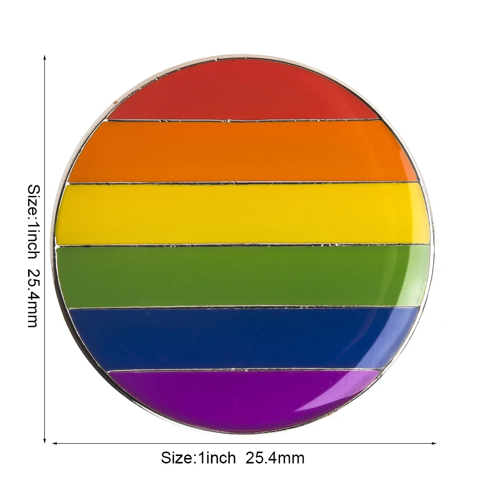 10pcs a lot Philadelphia Pride Badges LGBT Pin Metal Rainbow Badge Pins Gay Pride Lapel Pinback