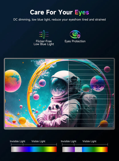 UPERFECT Portable Monitor 4K 1200 Nits 16" Laptop Monitor 3840*2400 UHD HDR FreeSync 16:10 1500:1 USB-C & MINI HDMI VESA & Smart Case Travel Second Screen for PC Phone Xbox Switch