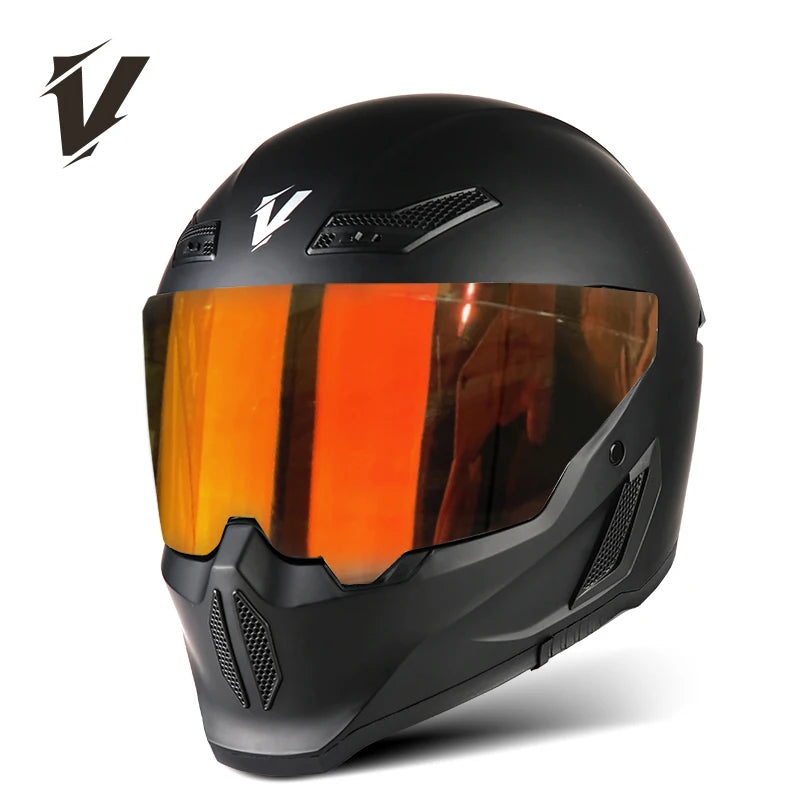 New Motorcycle Helmet DOT Approved  Full Face Racing Off-road Helmets Capacetes Men Cascos Para Moto for Harley Four Season