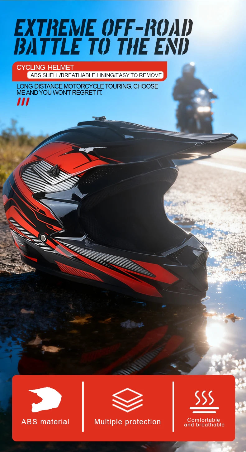 Popular off-road motorcycle helmets with personalized full face helmets suitable for adult and children's racing original helmet