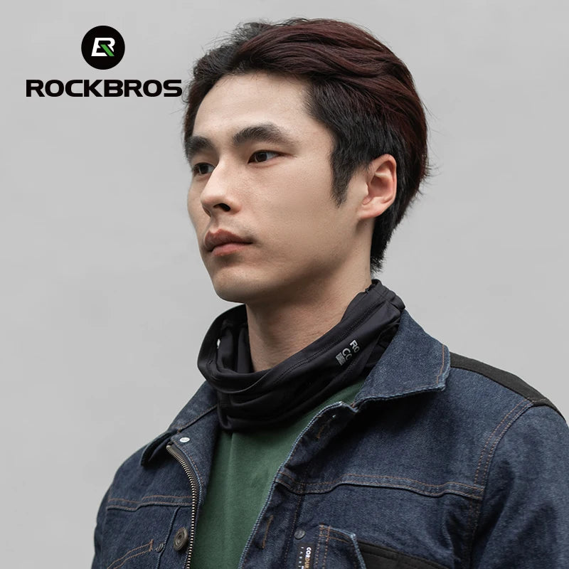 ROCKBROS Ice Silk Cycling Face Mask Summer Anti-UV Quick Dry Breathable Bike Scarf Mask  Fishing Riding Bandana Face Neck Cover