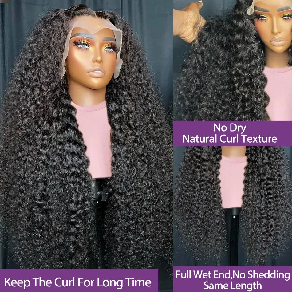 40 42 Inch Curly Wigs Deep Wave 13x4 13x6 Hd Lace Frontal Wigs Human Hair Water Wave 360 Lace Front Wig Remy Brazilian For Women