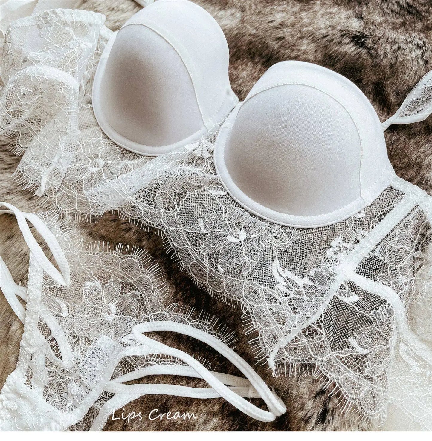 Women Lace Push Up Bra Wireless Thin Cotton Underwire Shaping Bras Anti Sagging Bralette 2 Piece Panty Set Sexy Lingerie S-XL