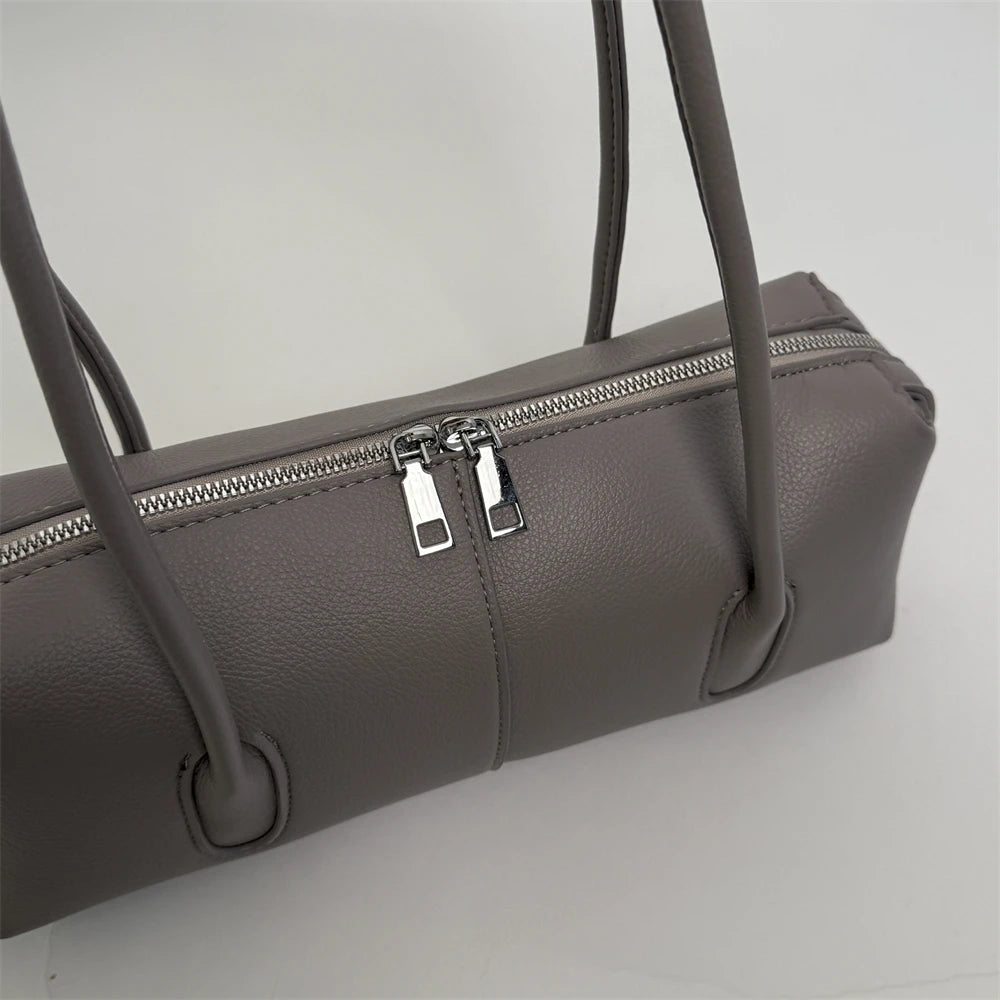 MOODS Retro Underarm Shoulder Bags For Women PU Leather Pure Color Commute Satchel Bag 2025 Winter New Luxury Designer Handbags