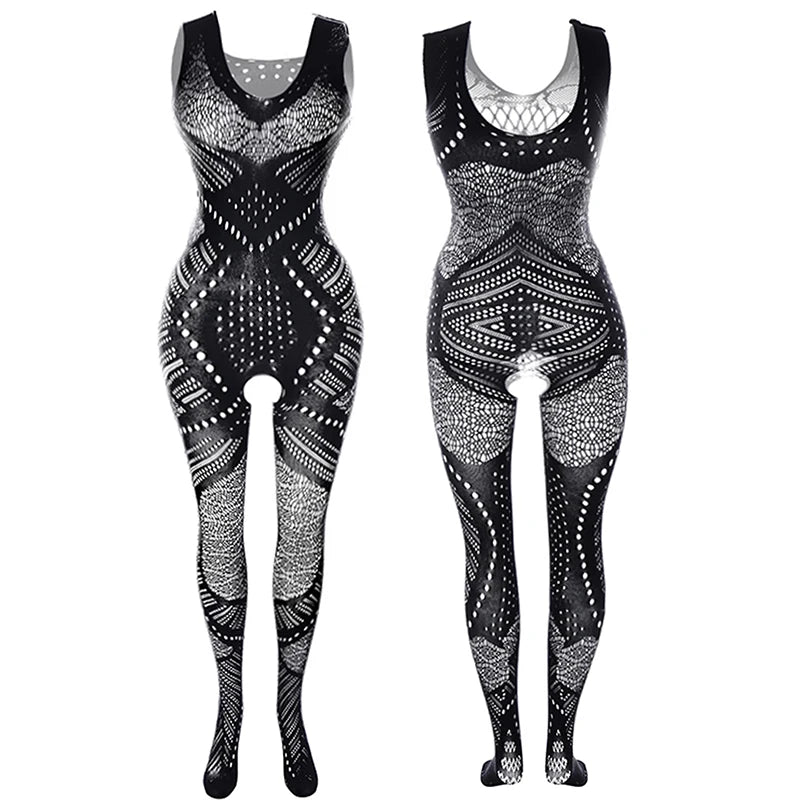 1PC Sexy Women Fishnet Cover Up Body Stocking For Music festival Hollow Out See Through  Bodystocking Without Underwear Beachwea