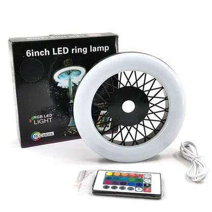 Colorful LED Hookah Light Show Shisha Ring Lamp Magnet Viscose Adsorption with Remote Control Cachimba Smoking Accessories