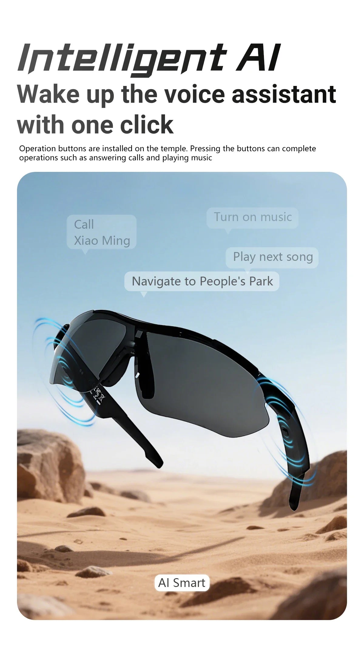 QY-Pro3 Smart Glasses With Camera  Recording AI Photo sports spectacles RecognitionBluetoothTranslation Voice Assistant Glasses