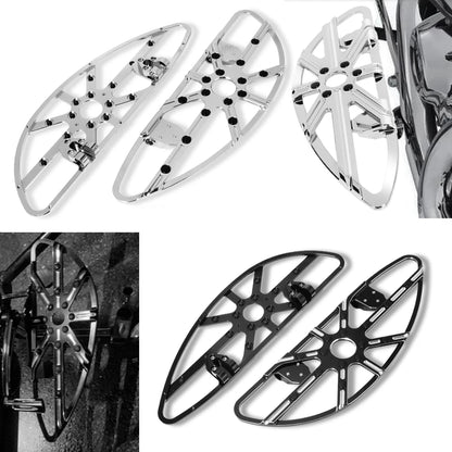 Motorcycle Driver Floorboard Male Mount Rear/ Front Foot Rest Pegs Pedal Black/Chrome For Harley Softail Touring Dyna Road Glide