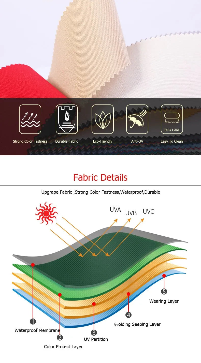 Outdoor Furniture Sunshade  Garden Umbrella Aluminum 3m square Offset Parasol 10 ft Cantilever Commercial Patio Umbrella & Bases