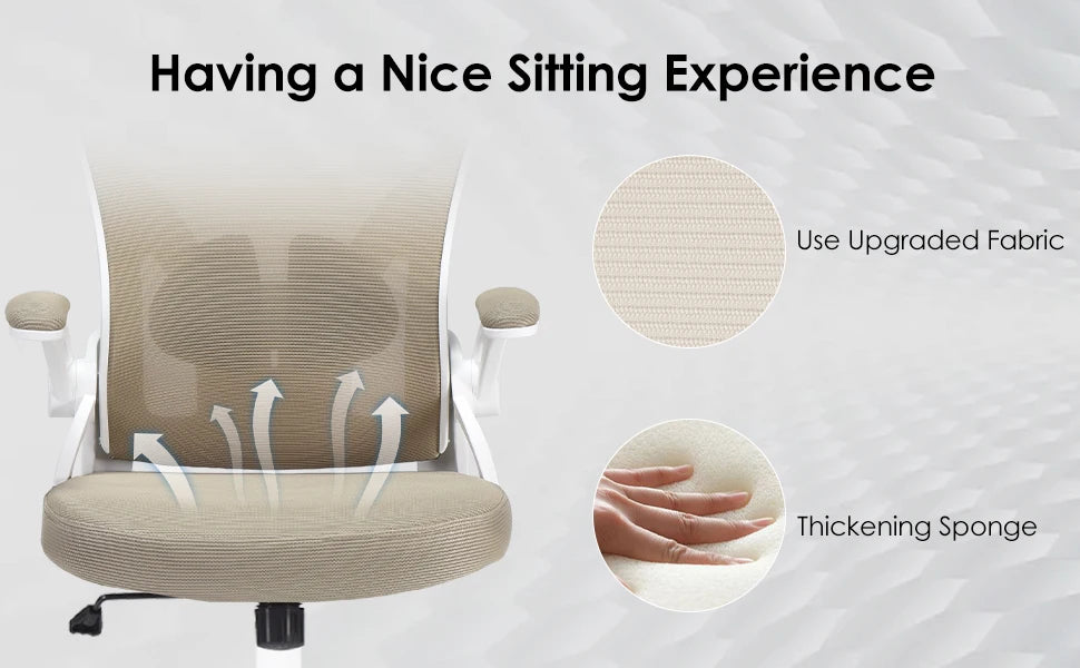 Ergonomic Office Chair, Home Office Desk Chair with Headrest, High Back Computer Chair