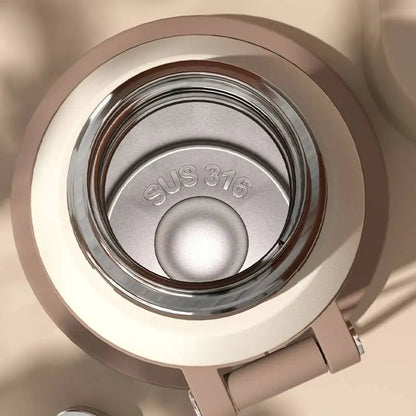 600ml Stainless Steel Coffee Cup Travel Thermal Mug Leak-Proof Thermos Bottle Tea Coffee Mug Office Business Style Thermos