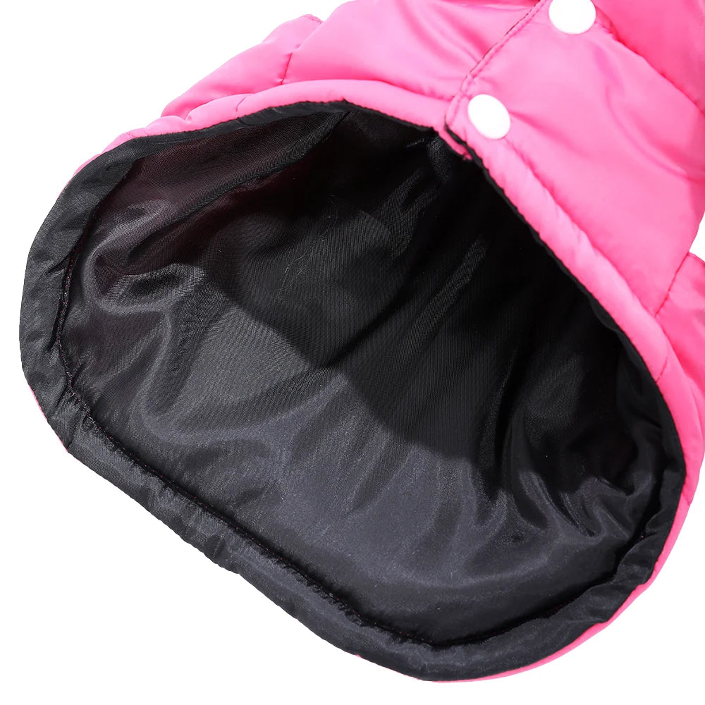 Autumn Dog Clothes Winter Pet Dog Coat With Hooded For Small Medium Dogs Cats Windproof Puppy Solid Overalls Yorkshire Bulldog
