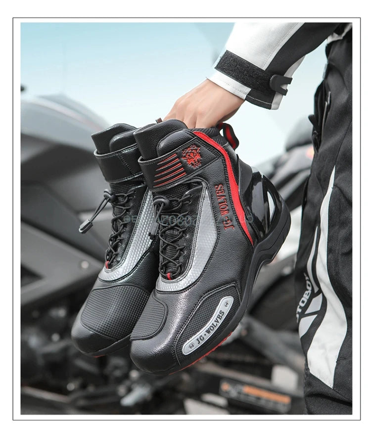 Boots For Motorcyclist Man Women Waterproof Enduro Motorcycle Boots Motorcycle Shoes Moto Hombre Anti-Fall Riding Short Boots