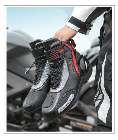 Boots For Motorcyclist Man Women Waterproof Enduro Motorcycle Boots Motorcycle Shoes Moto Hombre Anti-Fall Riding Short Boots