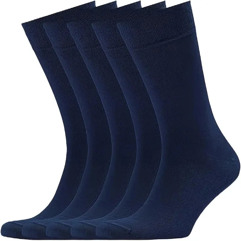 3pair Sock Leisure Athletic Sports Crew Dress Men Solid Color Striped plus-size Business Stockings mid-calf Autumn Winter B8W119