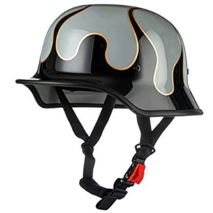 Motorcycle German Style Scoop Helmet Retro Half Helmet For Men And Women Summer Cruising Electric Bike Helmet DOT Approved