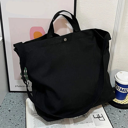 High Quality Canvas Men and Women Simple Cross-body Bag Wash Canvas Thick Handbag Large Capacity Arts Students Package Satchel