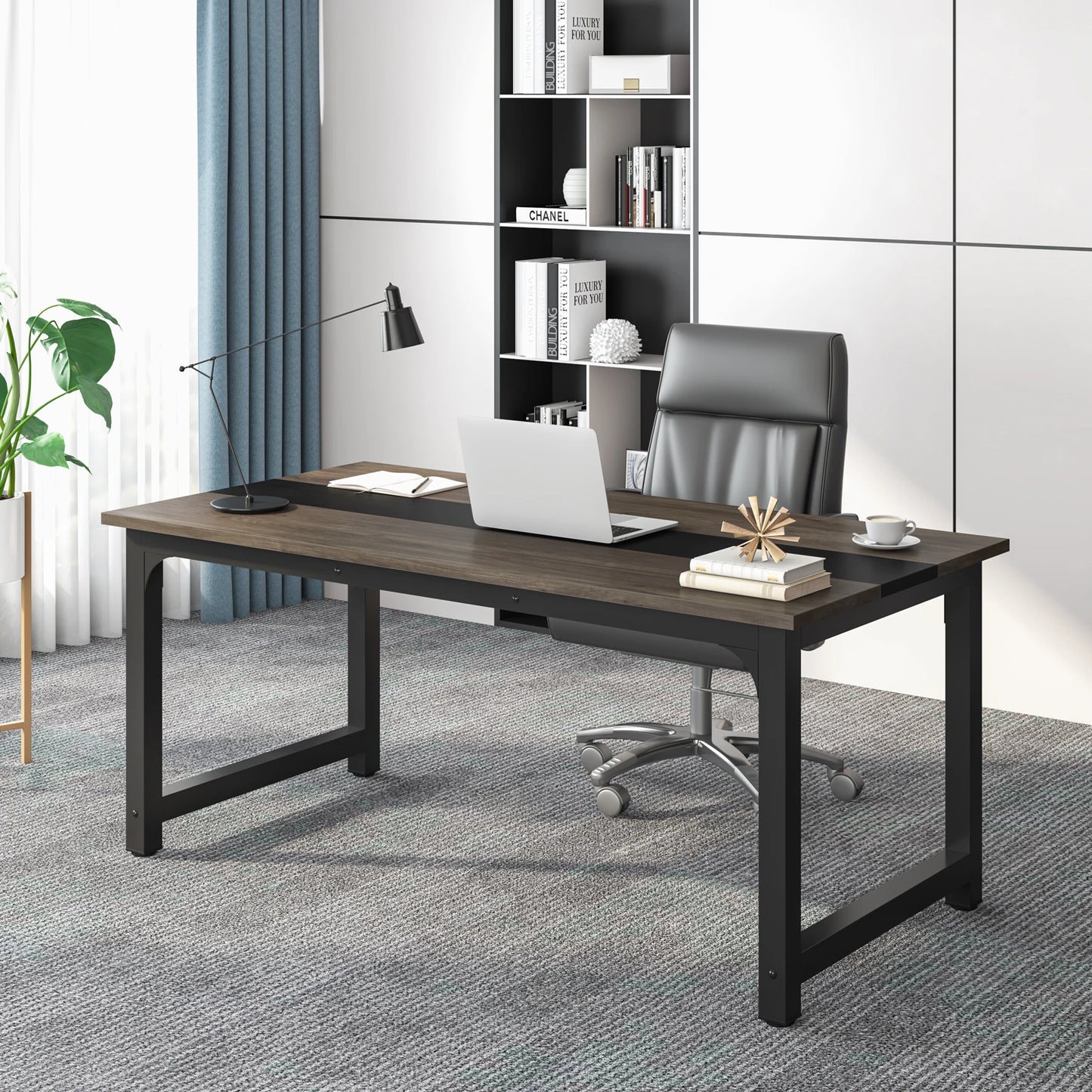Tribesigns Large Office Desk Computer Table Study Writing Desk Workstation for Home Office Modern Computer Desk