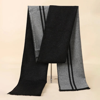 Winter Plaid Scarf Design Men Cashmere Pashmina Warm Shawl Lady Wrap Tassel Scarves Knitted Thick Blanket 2025