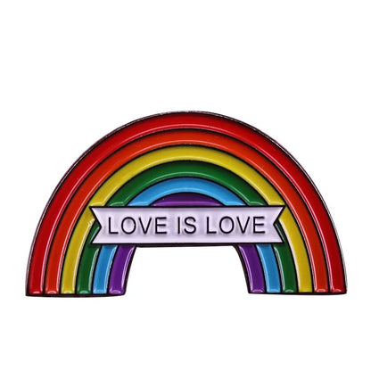 LGBT Gay Pride Rainbow Flag Heart Enamel Pins Fashion Lapel Metal Badges Backpack Brooches Proudly Go Purride Pin Wholesale