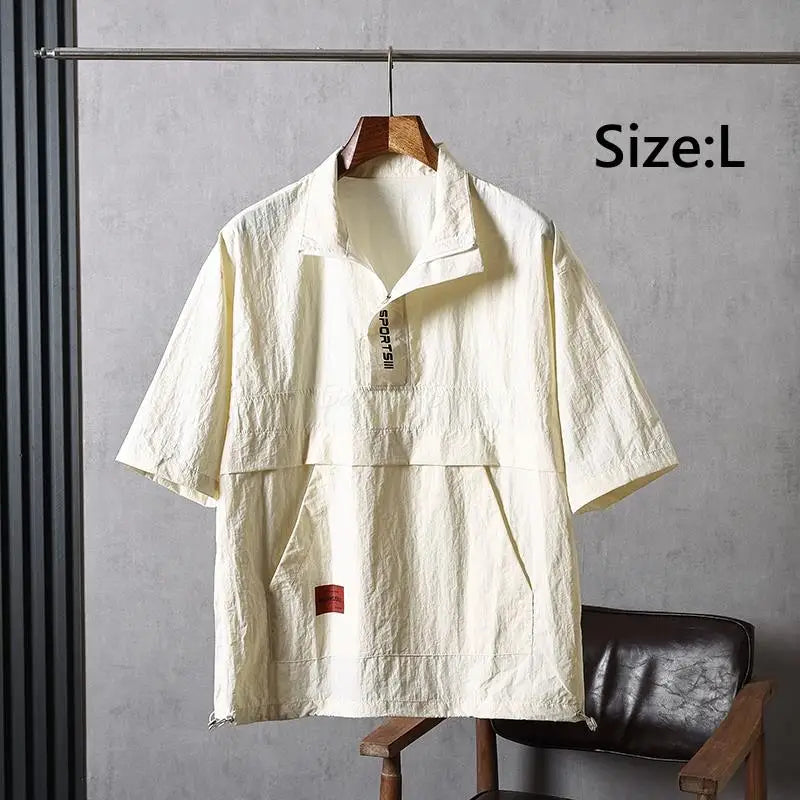 M/L/XL/2XL/3XL Pet Groomer Lapel Work Clothes Unisex Summer Salon Hairdressers Wrap Short Sleeves Barber Shop Gown Uniform