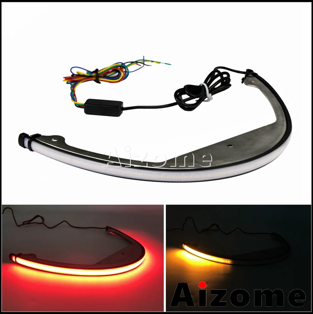 Motorcycle Rear Amber Sequentia Flowing Turn Signal LED Tidy Eliminator Brake Tail Lights For Suzuki Boulevard M109R M90 2006-up