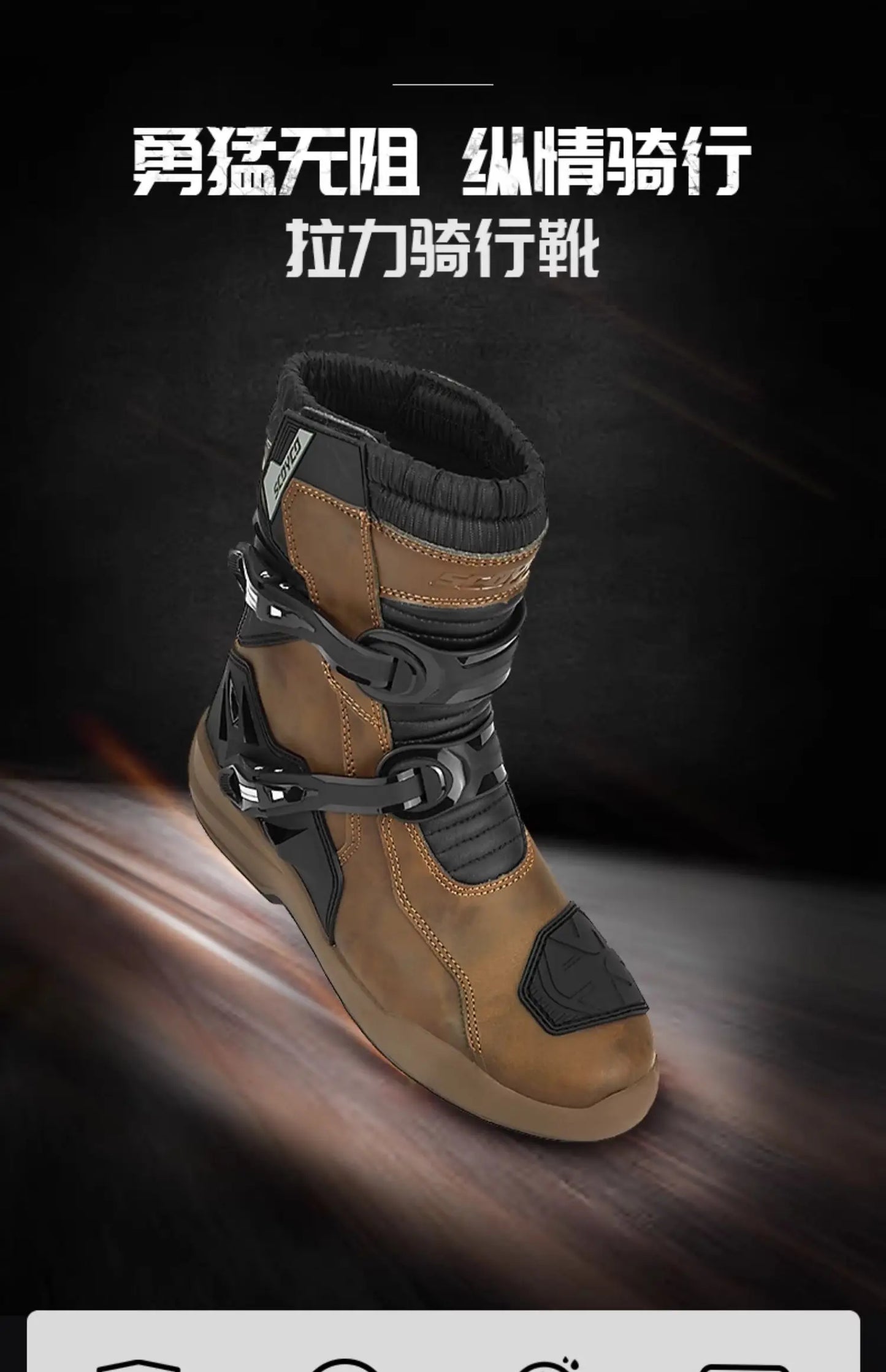 Retro Motorcycle Boots Cowhide Waterproof Mid-Calf Long riding Boots Men Women Riding Motocross Bota Motorbike Motocross Shoes