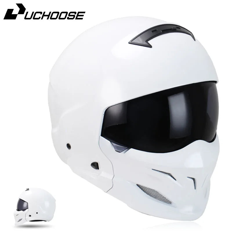New Scorpion Retro Motorcycle Cascos Moto Locomotive Personality Multi-purpose Combination Helmet  Detachable Multi-purpose