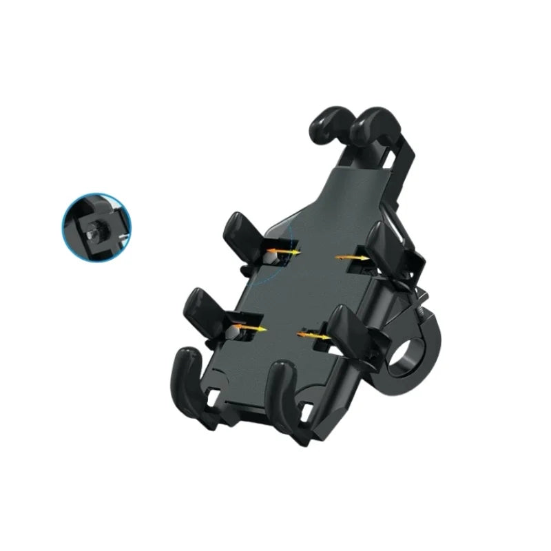 Motorcycle Phone Holder with 360° Rotation, Anti-Shake Motorcycle Phone Mount, Adjustable Handlebar Cellphone Holder for bikes