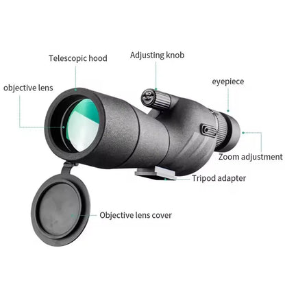 25-75x60 Telescope Spotting Scope Powerful Zoom Monocular FMC BAK4 Waterproof For Bird Watching Target Shotting With Tripod